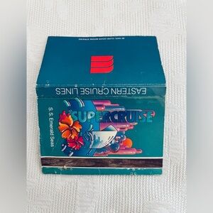 Matchbook SS Emerald Seas ship Eastern Cruise Lines Supercruise empty matchbook
